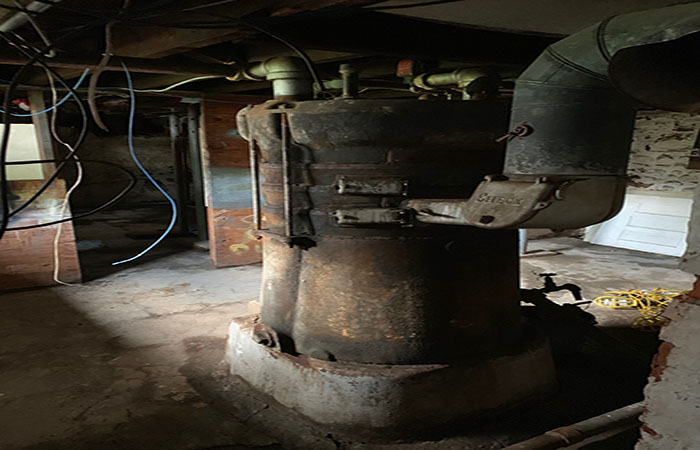 Industrial boiler after lead paint removal