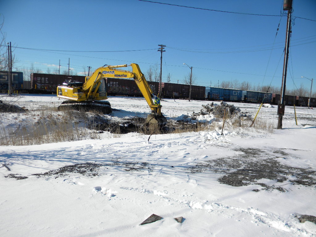 Digging to remove hazardous materials