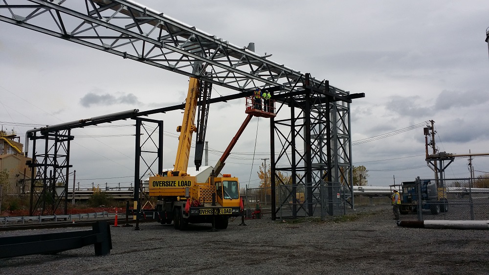 Construction machinery outside at a site