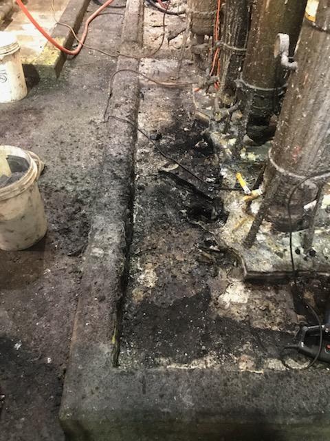 Dirty industrial site with debris